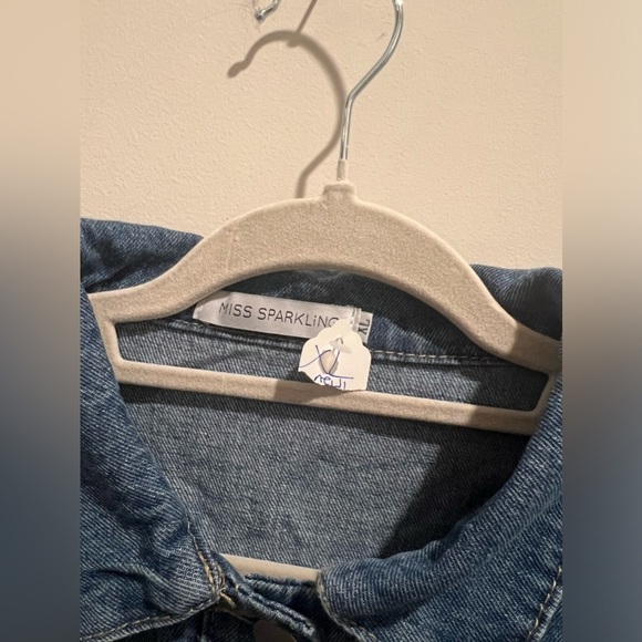 NWOT MISS SPARKLING Women's Aztec Southwest Lightweight Jean Jacket - Picture 3 of 5